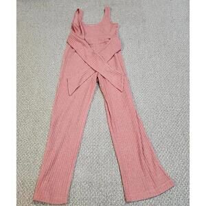 Saylor Molly Ribbed Jumpsuit Pink Sleeveless Women's Size Large